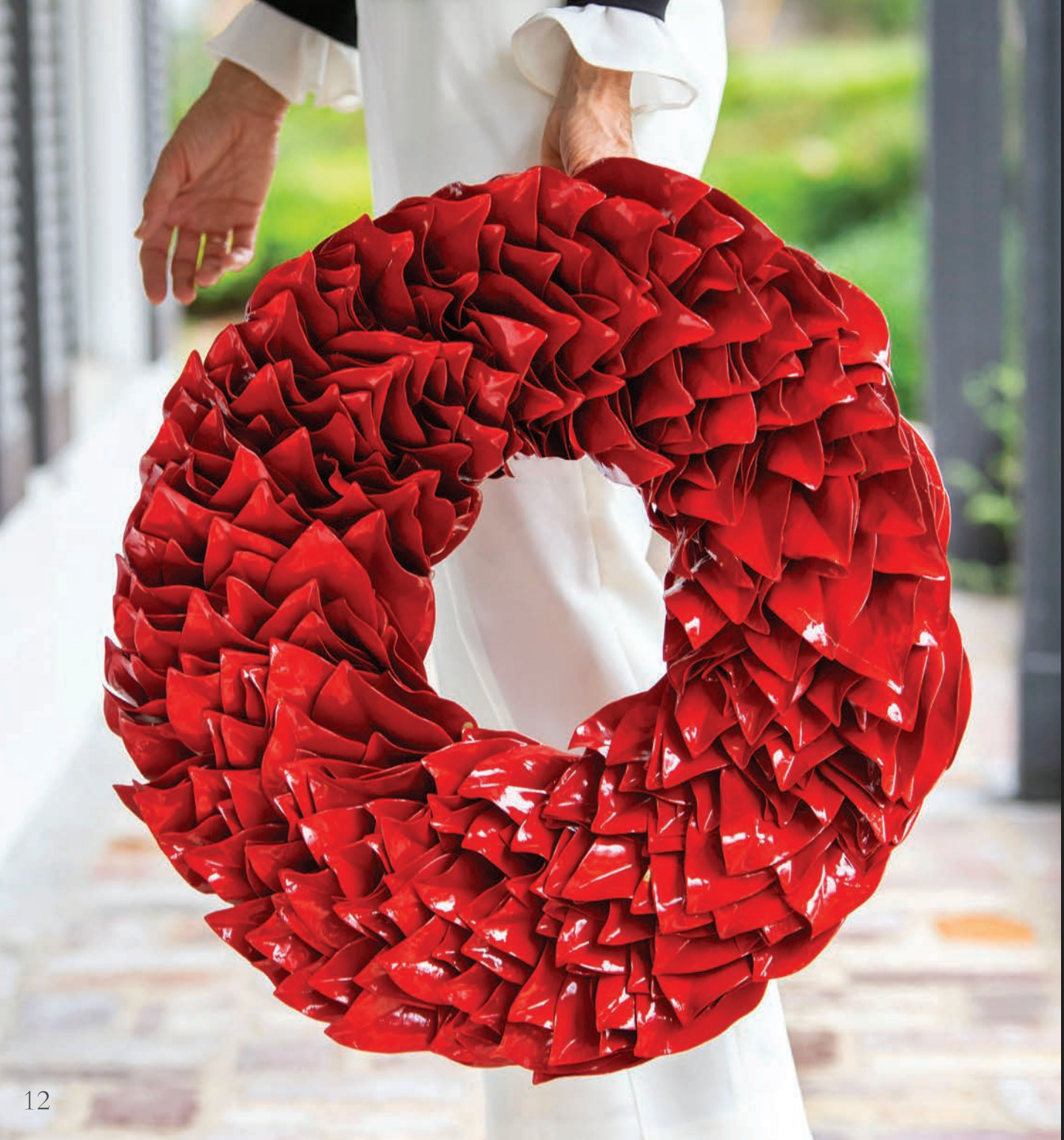 Red Lacquer Wreath 28"